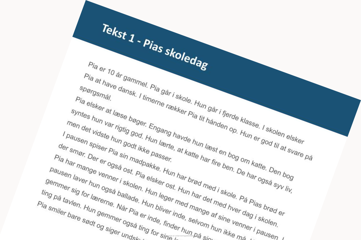 Tekst 1 fra tekstsamlingerne til LIX test.