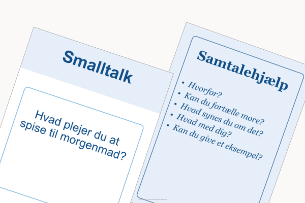 Eksempel på kort fra samtaleserien Smalltalk